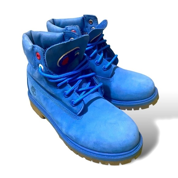 Timberland Kidscore Chunky 6” Waterproof Boot Bright Blue Champion Grunge - Picture 1 of 7